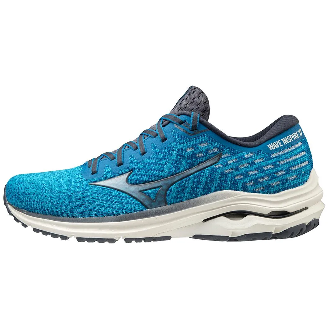 Mizuno Men's Wave Inspire 17 WAVEKNIT 5FRE Mykonos BlueOmbre Blue
