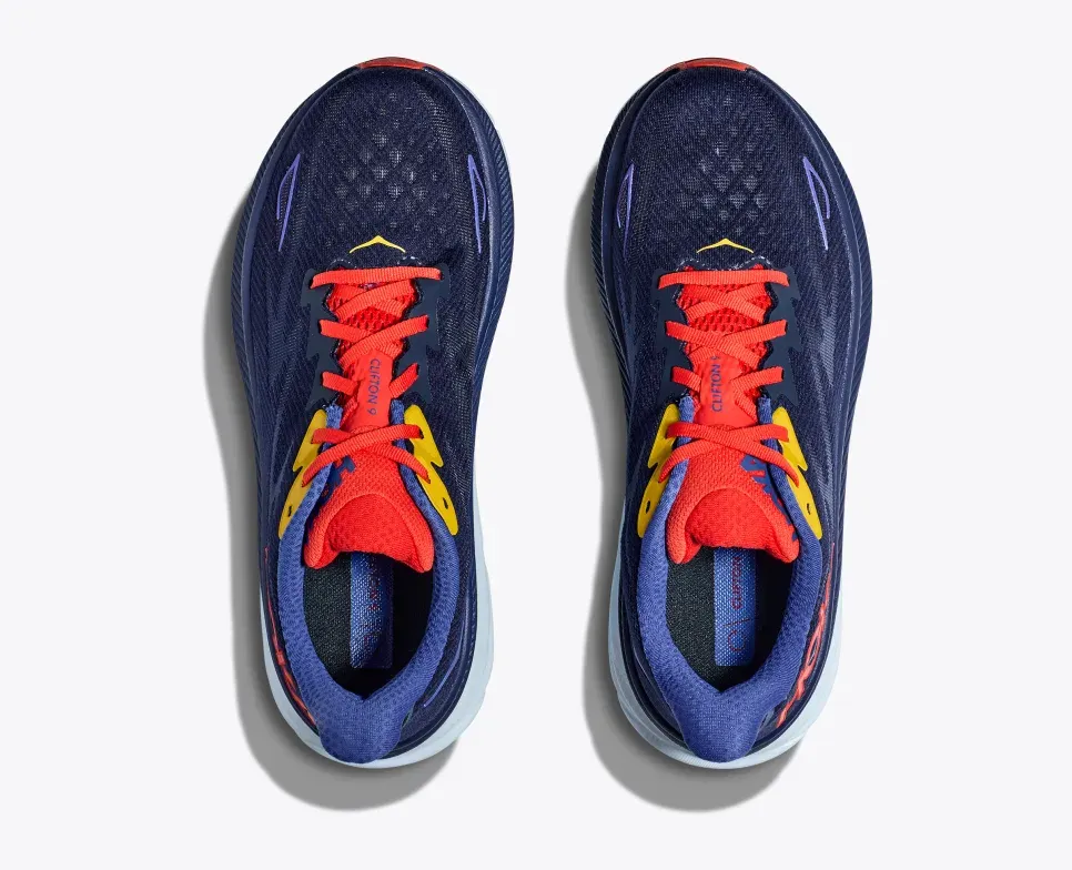 Hoka MEN'S CLIFTON 9 WIDE (2E) BELLWETHER BLUE / DAZZLING BLUE
