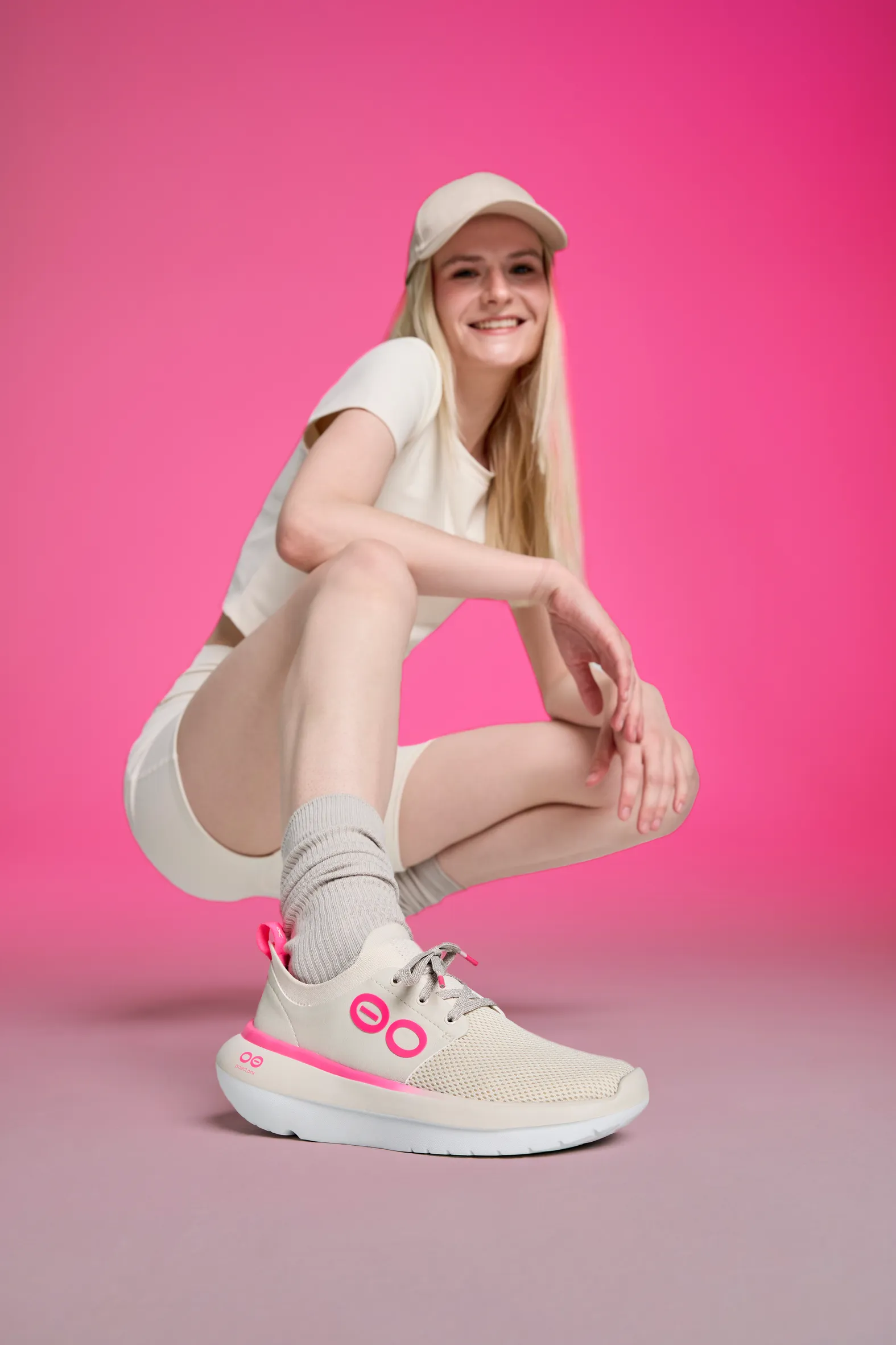 Oofos Women's Limited Edition 2025 OOmy Stride - Project Pink