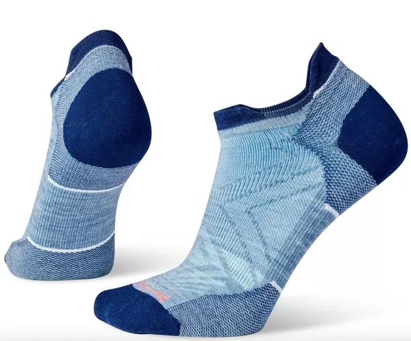 Smartwool Women's Run Low Ankle Socks - Zero Cushion Mist Blue