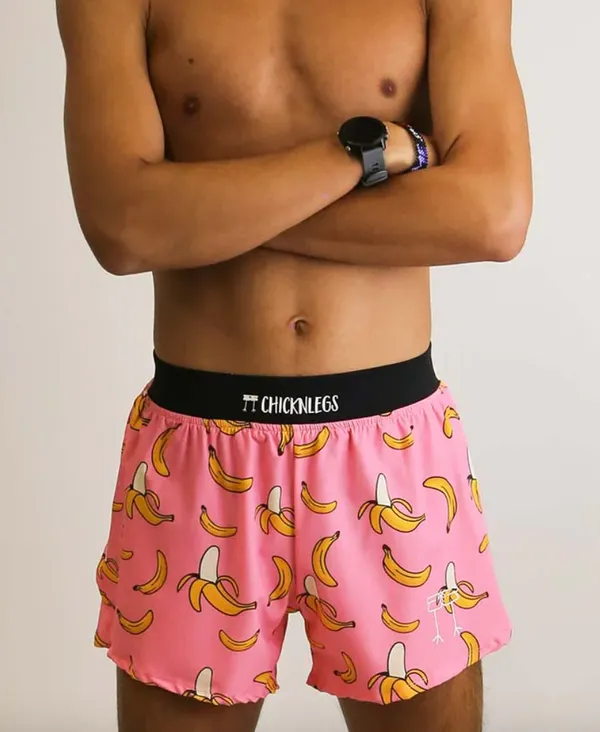 CHICKEN LEGS Men's 4" Shorts Pink Bananas
