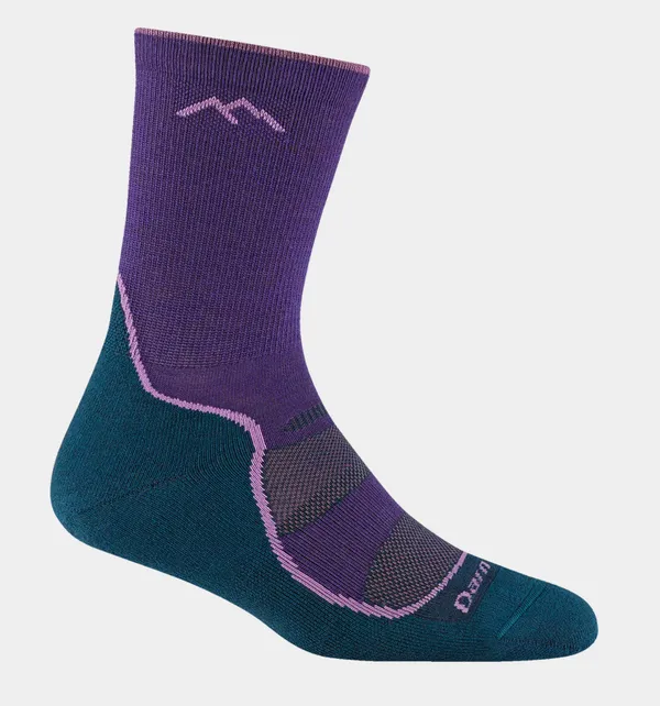 Darn Tough Women's Light Hiker Micro Crew Lightweight Hiking Socks Grape