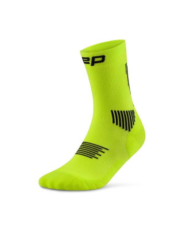 CEP CORE RUN MID CUT COMPRESSION SOCKS 5.0 Lime/Black