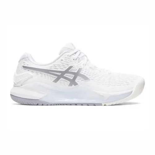 ASICS GEL RESOLUTION 9 28cm OC WIDE 白 Asics Women's Gel-Resolution 9 White/Pure Silver