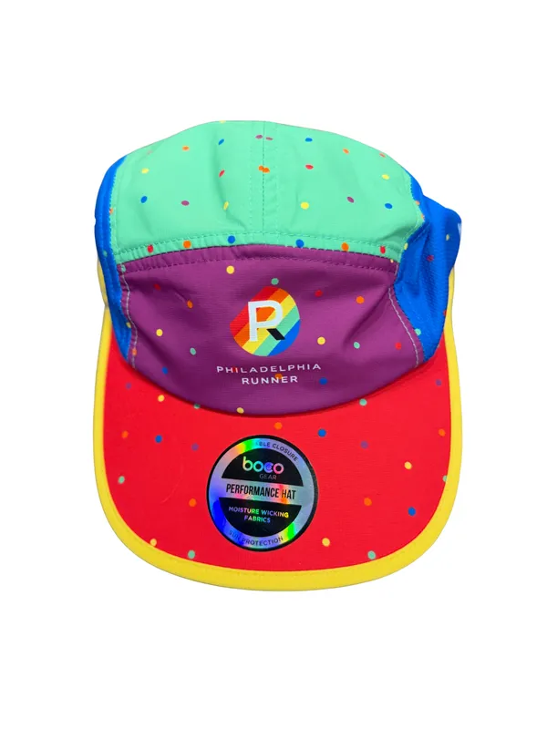 BOCO PR Run Hat Rainbow Polka Dot