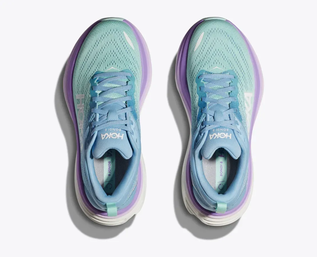 HOKA Women's Bondi 8 Wide abso Turquoise/Pink