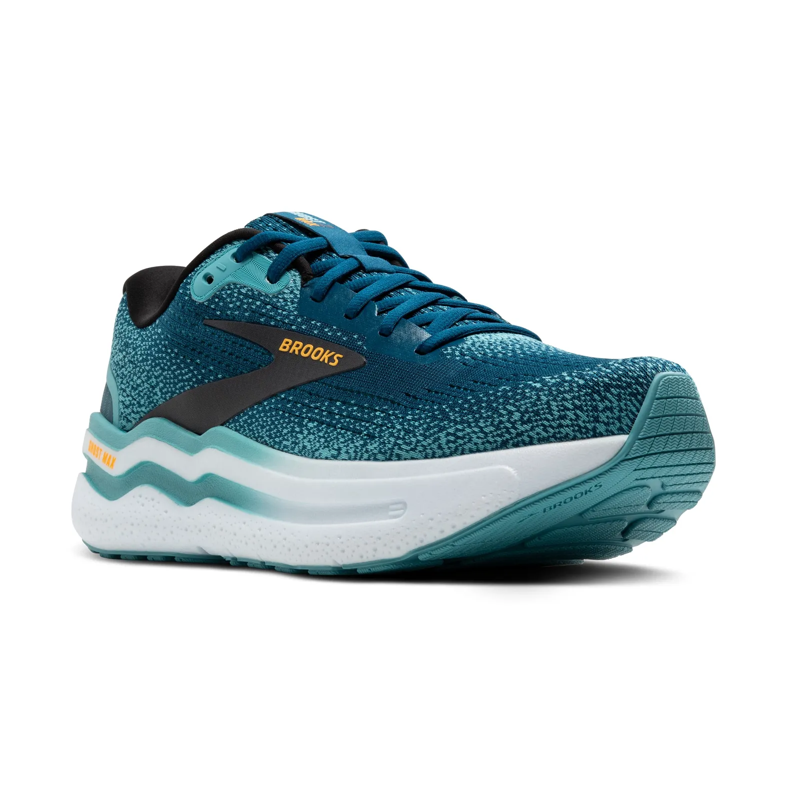 BROOKS Men's Ghost Max 2 Moroccan Blue/Aqua/Orange Pop