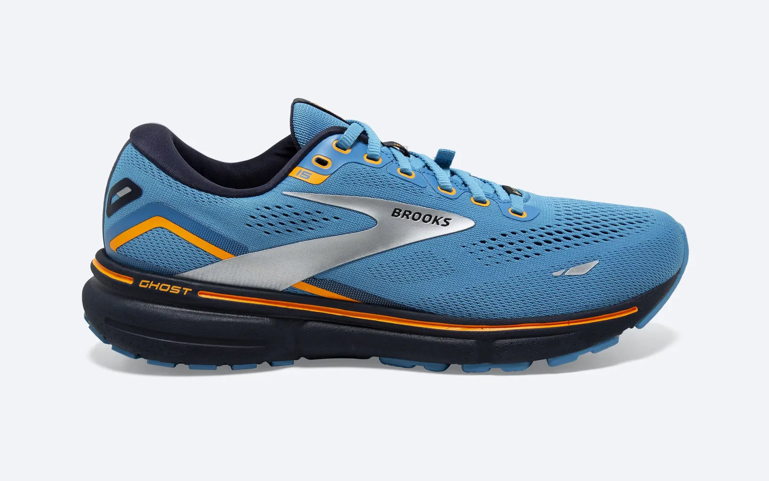 BROOKS Men's Ghost 15 GTX Blue/Peacoat/Orange