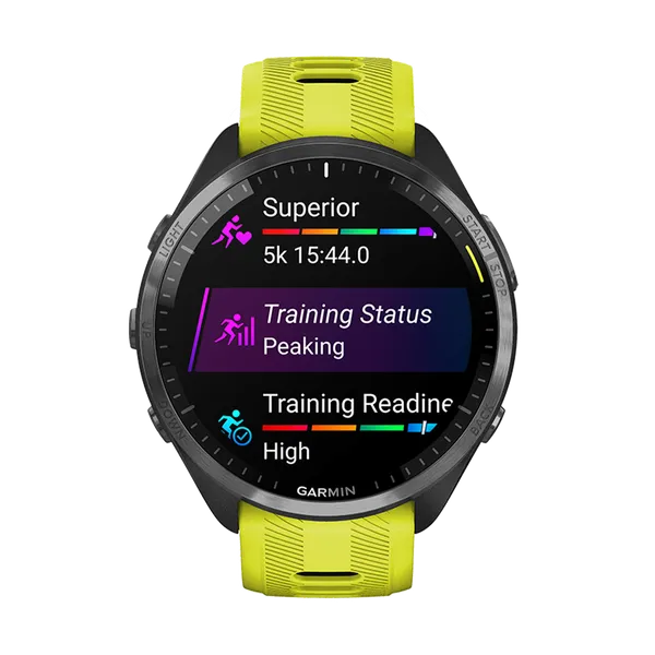 Garmin Forerunner 965 Carbon Gray DLC Titanium Bezel with Black Case