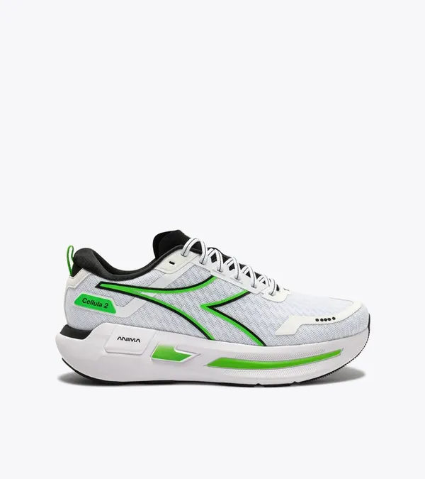 DIADORA Men's Cellula 2 White/Black/Green Flow