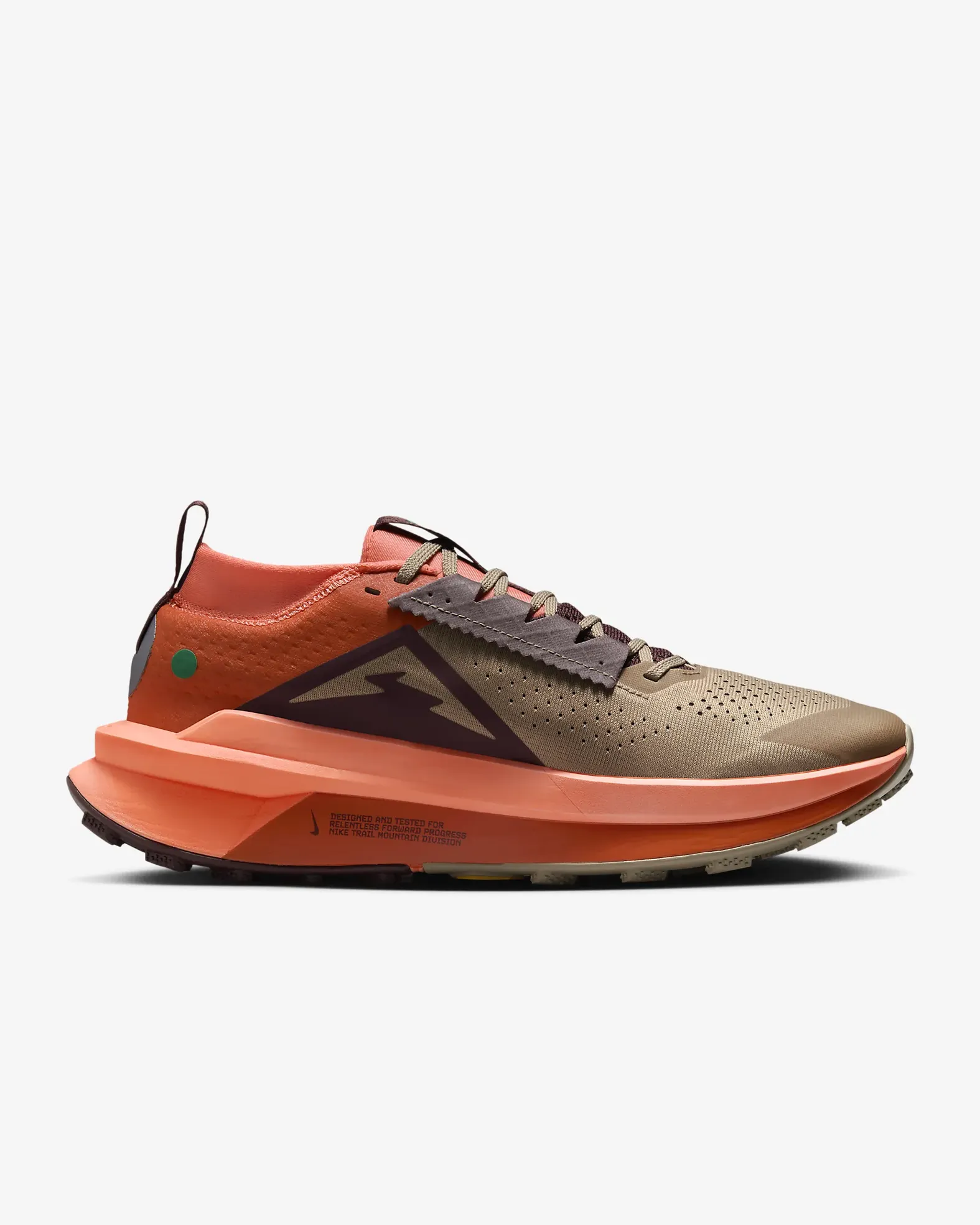 Nike Men's Zegama Trail 2 Khaki/White-Hyper Crimson