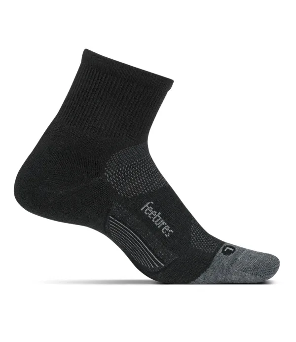 Feetures MERINO 10 CUSHION QUARTER CHARCOAL