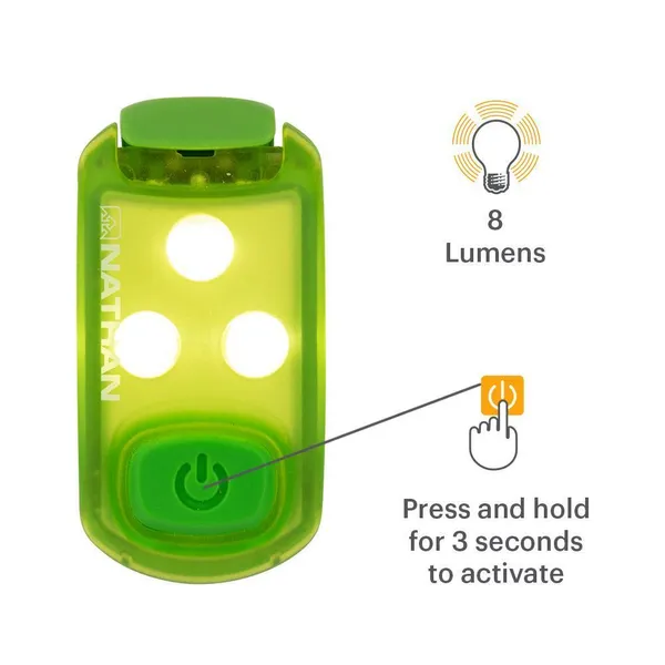 NATHAN Strobe Light Safety Light Clip