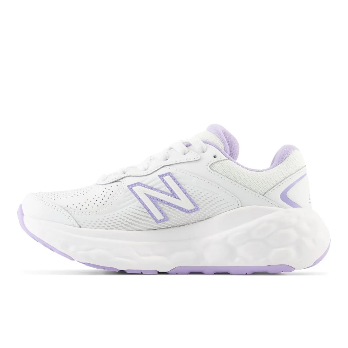 New Balance Women's Fresh Foam X 840F White with lilac glo