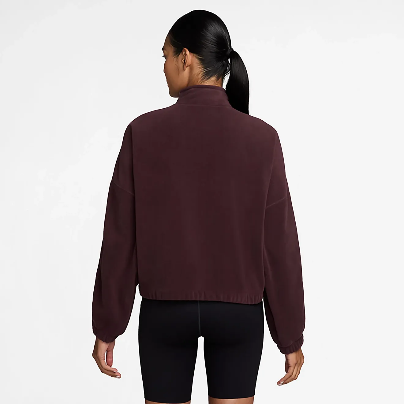 NIKE Women's Thermal 1/2-Zip BURGUNDY CRUSH/BURGUNDY ASH