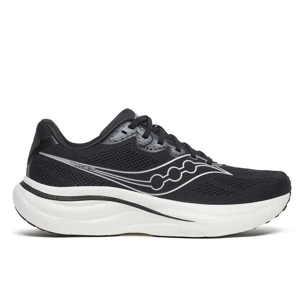 Saucony Men's Ride 19 Wide Black/Silver-100