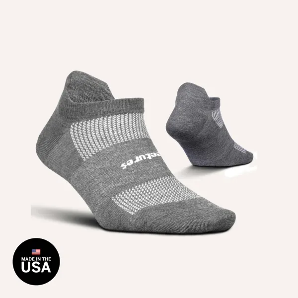 Feetures Feetures High Performance Max Cushion Tab Heather Gray