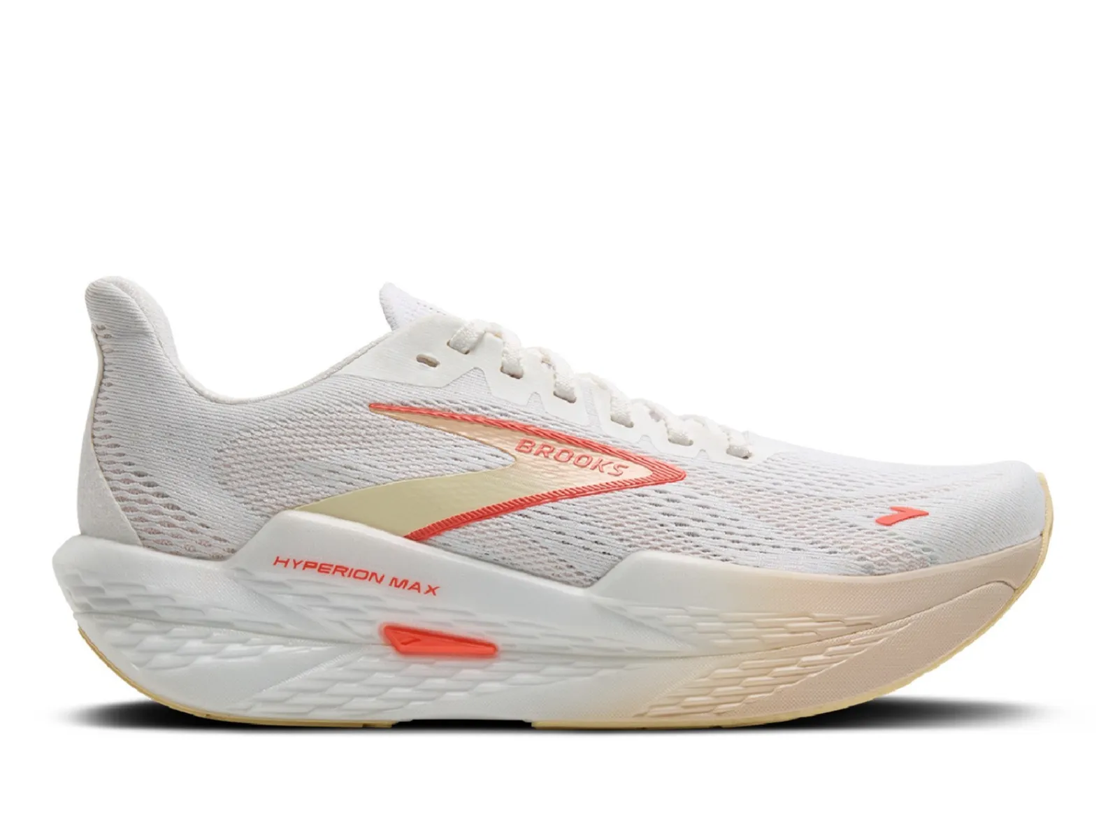 BROOKS Women's Hyperion Max 2 White/Peach/Coral