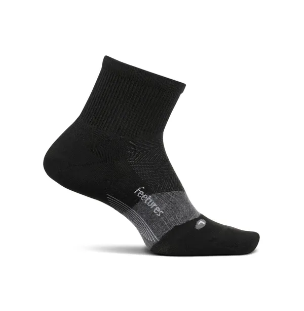 Feetures Feetures Merino 10 Max Cushion Quarter Charcoal
