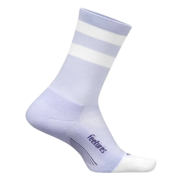 Feetures ELITE LC MINI CREW LILAC HIGH TOP STRIPE