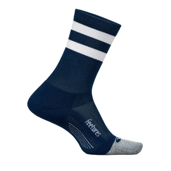 Feetures ELITE LC MINI CREW NAVY HIGH TOP STRIPE