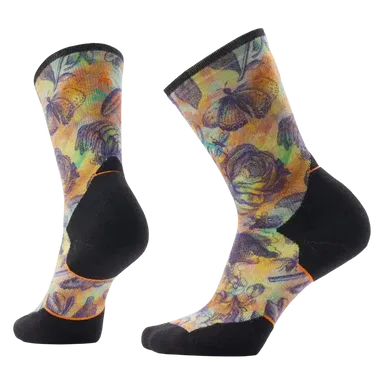 Smartwool Women's Trail Run Targeted Cushion Floral Party Print Crew Socks Multi Color Floral Party