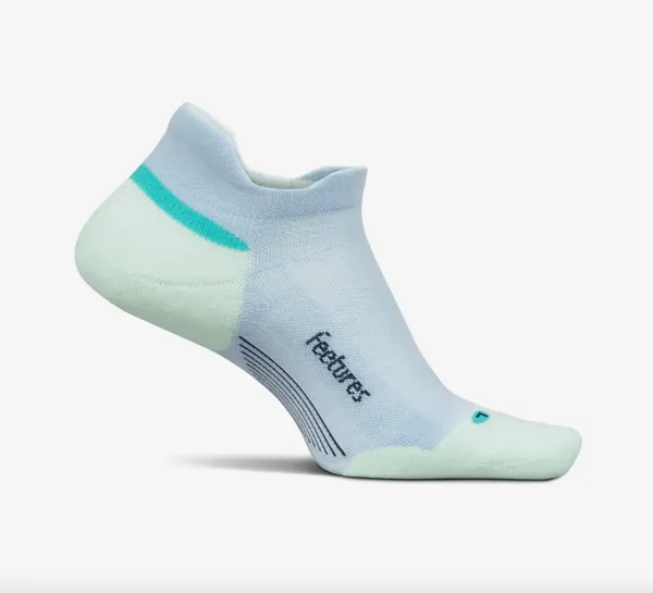 Feetures Elite No Show Tab - Max Cushion Glacier Mist