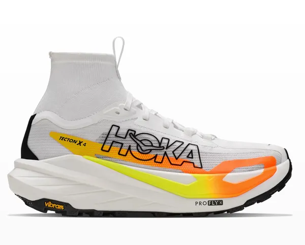 HOKA Men's Tecton X 4 frost / neon tangerine