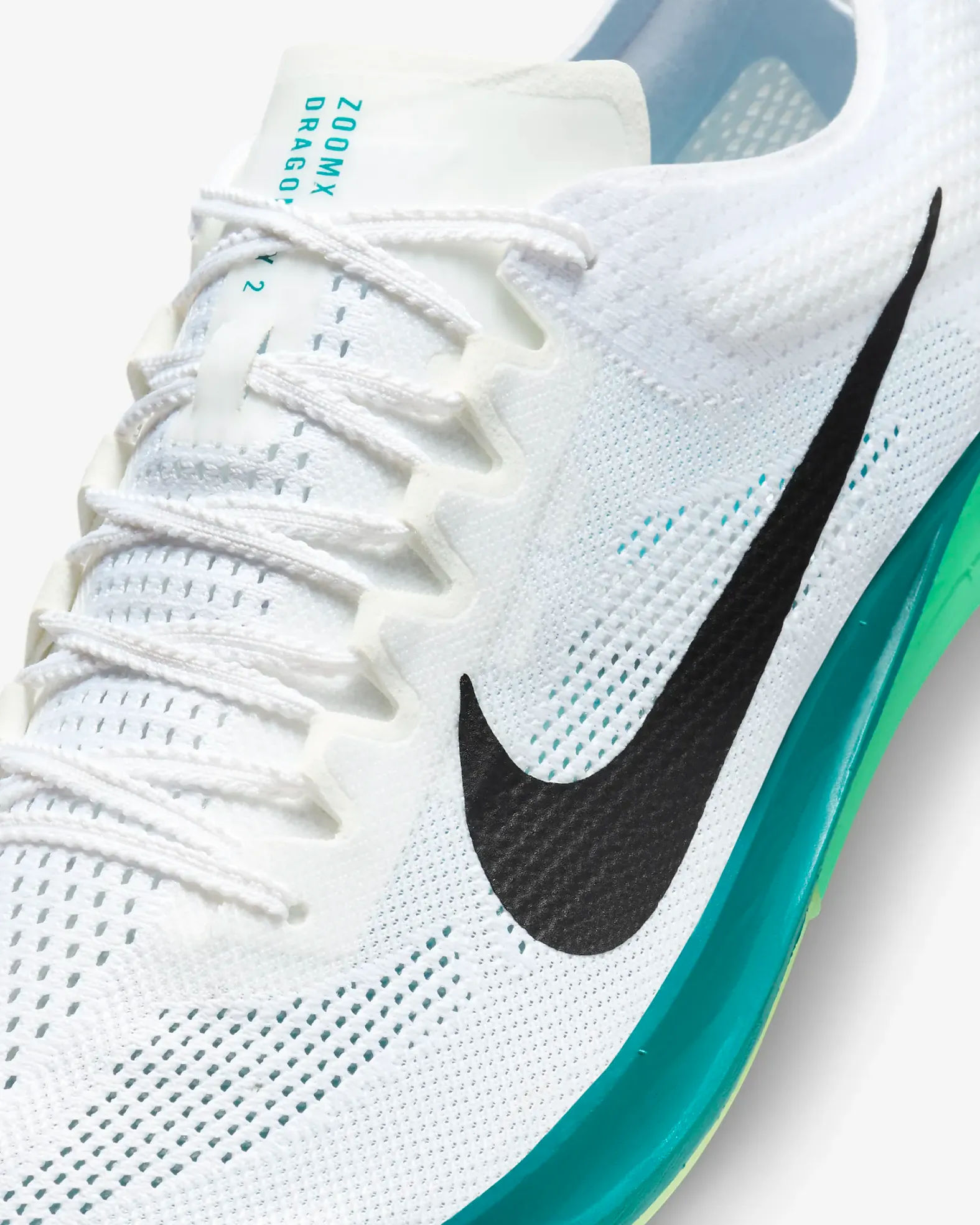 Nike Men's ZoomX Dragonfly 2 White/Black/Bright Spruce/Electric Algae