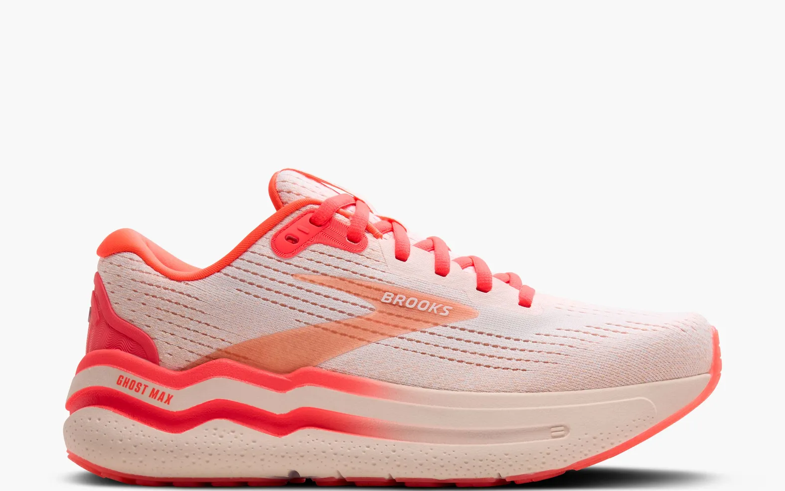 Brooks Women's Ghost Max 2 White/Peach/Coral