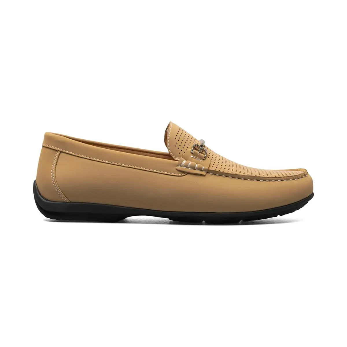 Stacy Adams MEN\'S CORLEY MOC TOE BIT SLIP-ON - TAUPE. Size 10. Stacy Adams Stacy Adams Novak Moc Toe Bit Slip On, Cognac  main image 4