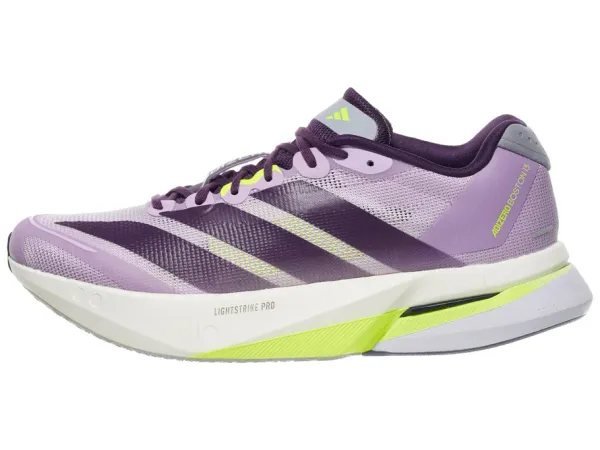 ADID WOMEN'S ADIZERO BOSTON 13 PURPLE/LIME