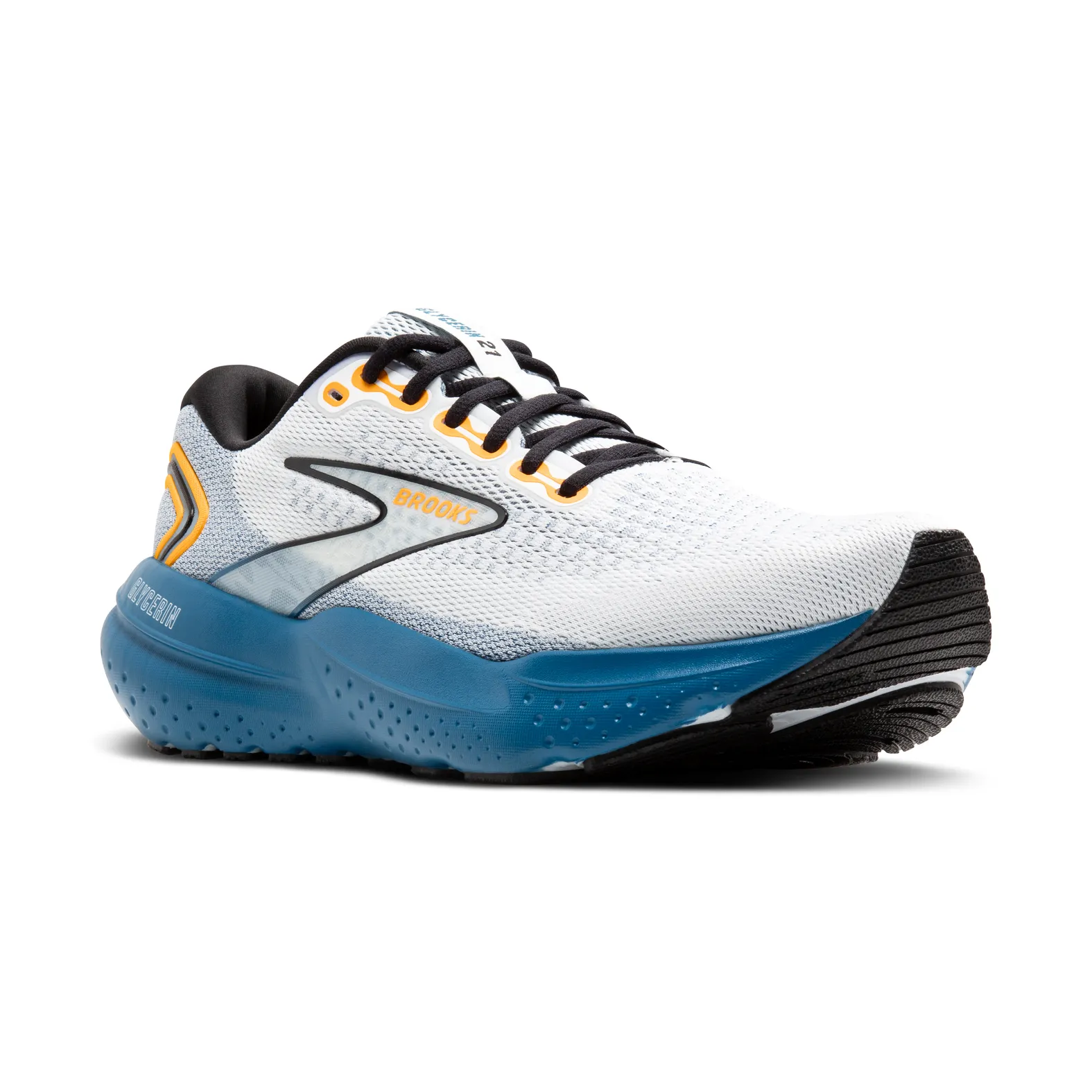 Brooks Men's Glycerin 21 White / Sapphire / Orange