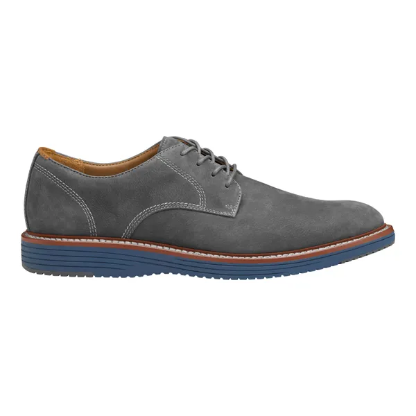 Johnston & Murphy Men's Upton Plain Toe Gray Nubuck