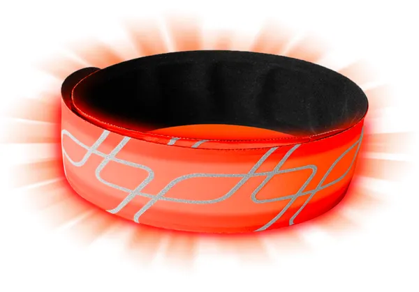 AMPHIPOD Full-Viz USB-C Flashing Slap Band Orange
