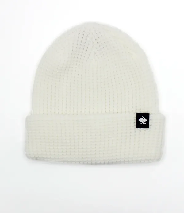 Rabbit Apparel WAFFLE BEANIE White