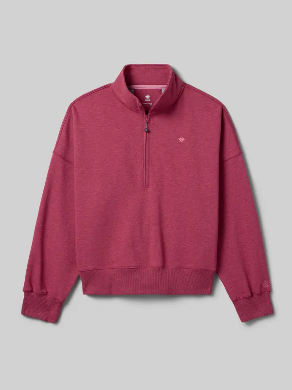 Rabbit W GO 2 HALF ZIP HAWTHORN ROSE