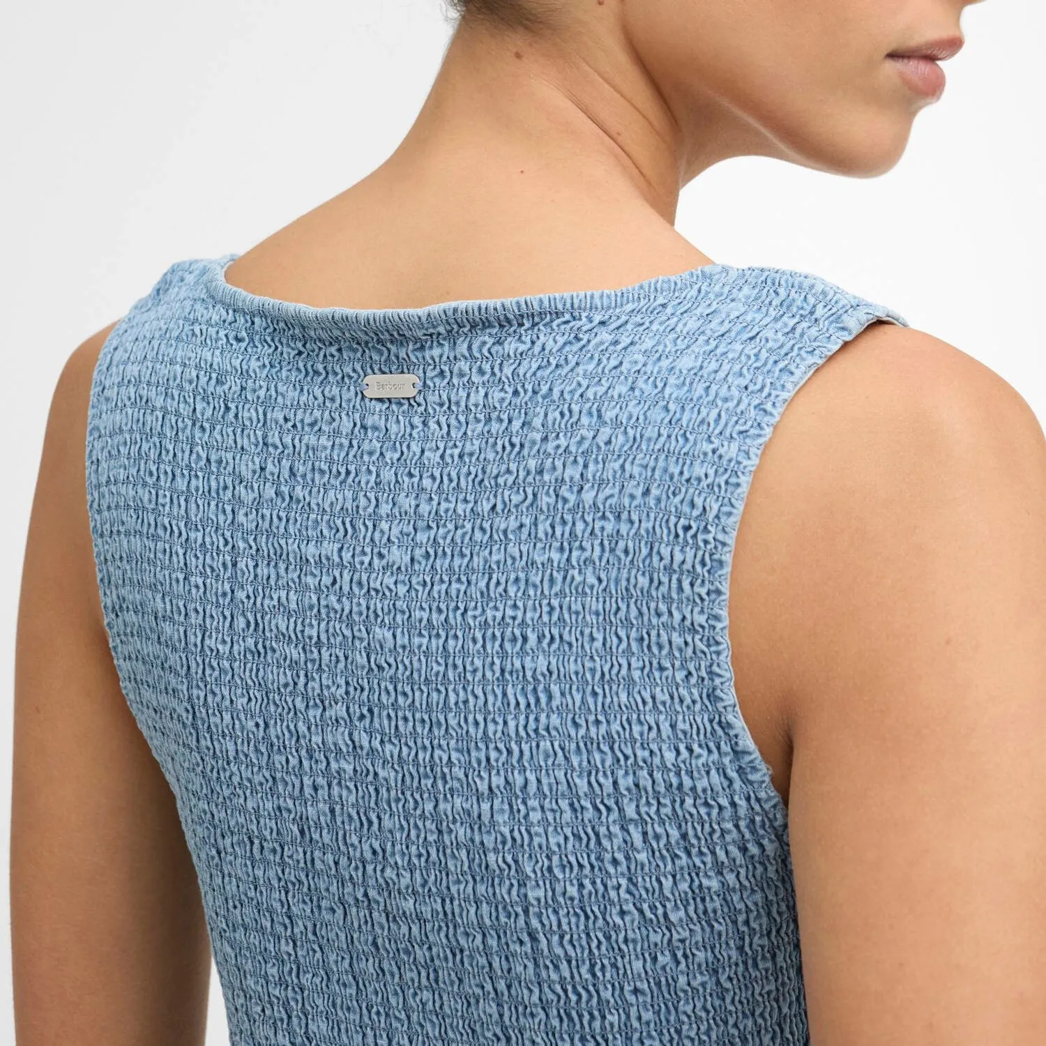 Barbour Josie Midi Dress Womens Chambray Size: US 10