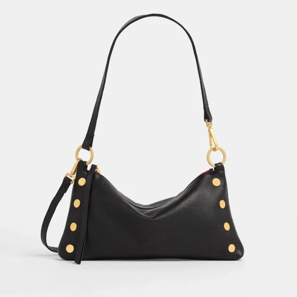 HAMMITT Kyle Sml Black/Brushed Gold Red Zip