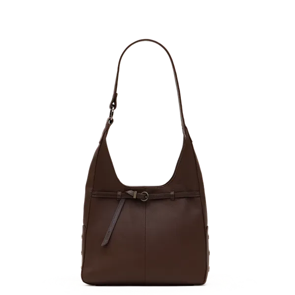HAMMITT Tim Med Belted Espresso/ Gunmetal