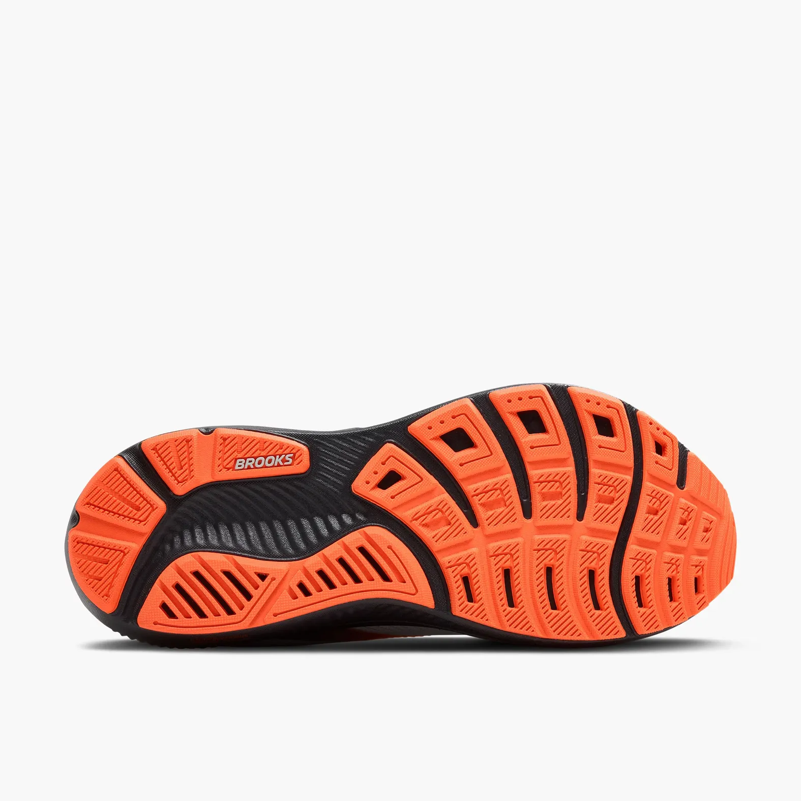 Brooks Men's Ghost 17 Extra Wide Oyster Mushroom/Orange/Ebony