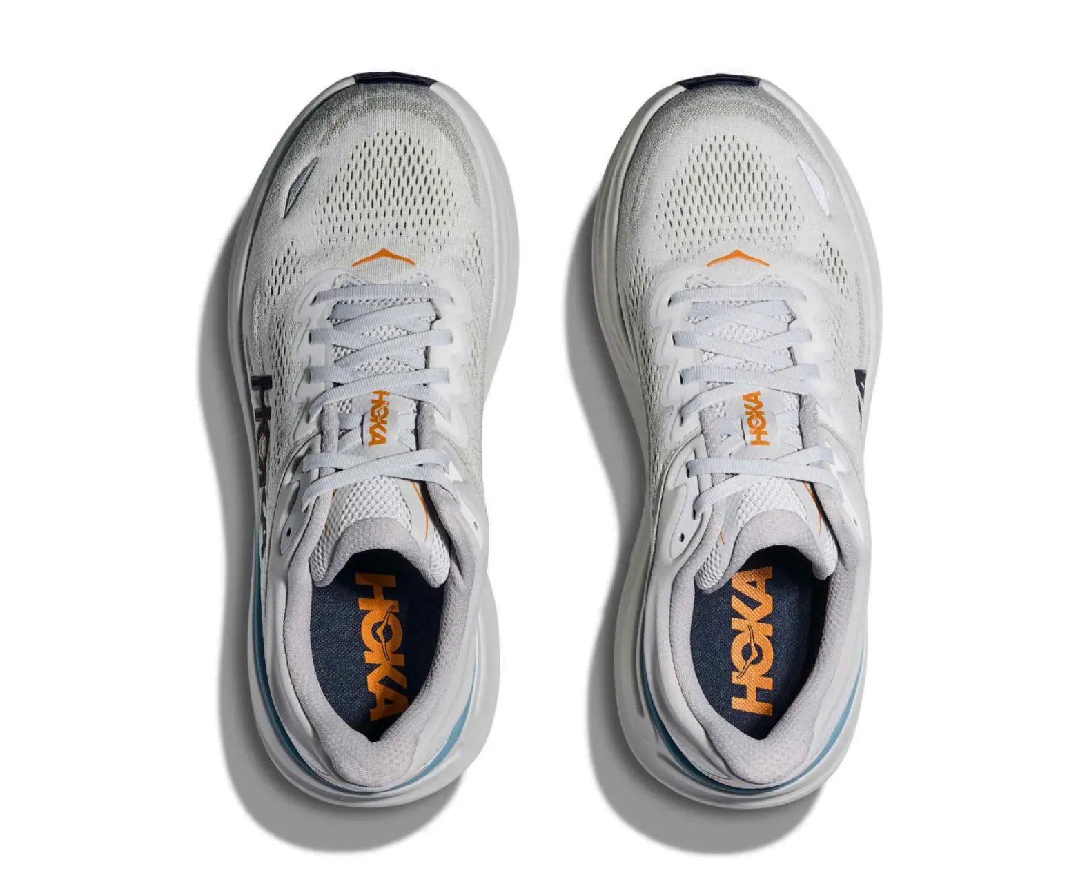 Mens Hoka Bondi 9 Gray & White Athletic Shoes Size 10.5D Hoka Bondi 9 | Performance Running Outfitters main image 2