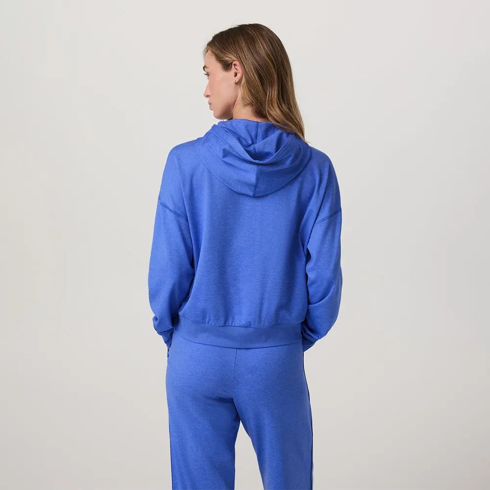 Vuori Women's Halo Modern Full Zip Bright Iris Heather