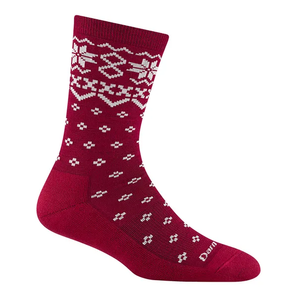 Darn Tough Women's Shetland Crew Lightweight Lifestyle Socks Burgundy