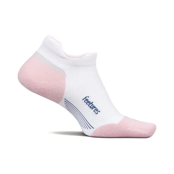 Feetures Elite Max Cushion No Show Tab Socks whiterose