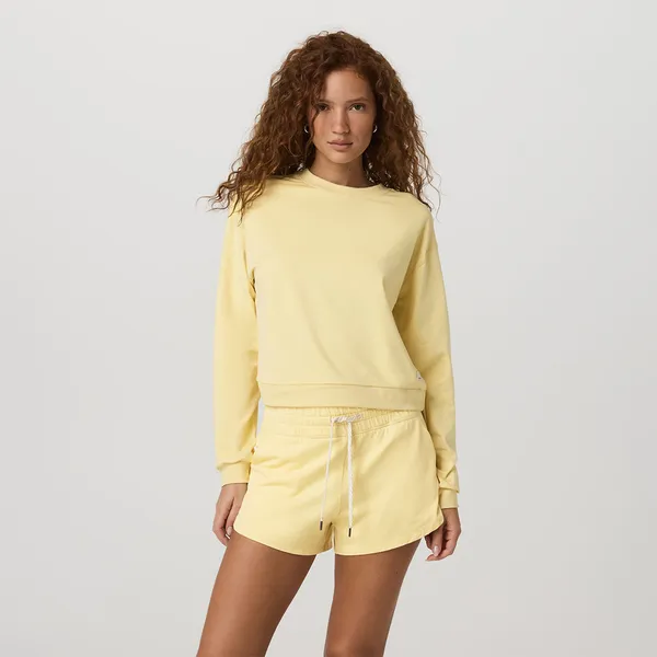Vuori Women's Halo Modern Crew Lemon Snap Heather