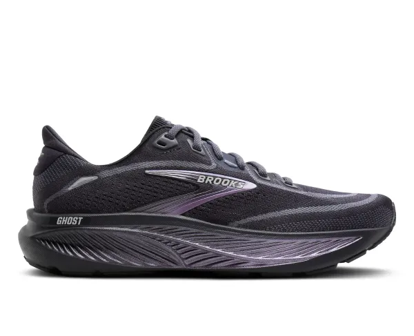 Brooks Women's Ghost 18 Wide Ebony/Folkstone/Metallic