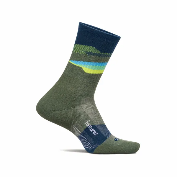 Feetures Trail Mini Crew - Max Cushion Tectonic Green