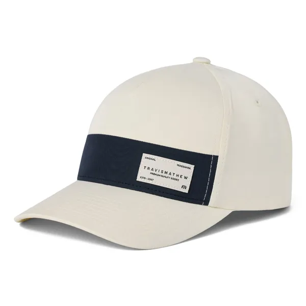 TravisMathew Club Kings Snapback Hat Antique White
