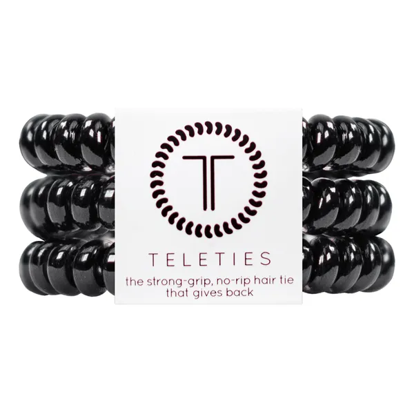 Teleties Hair Ties Jet Black
